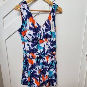 Swimdress colorful flattering